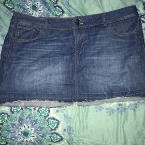 Mini denim skirt
